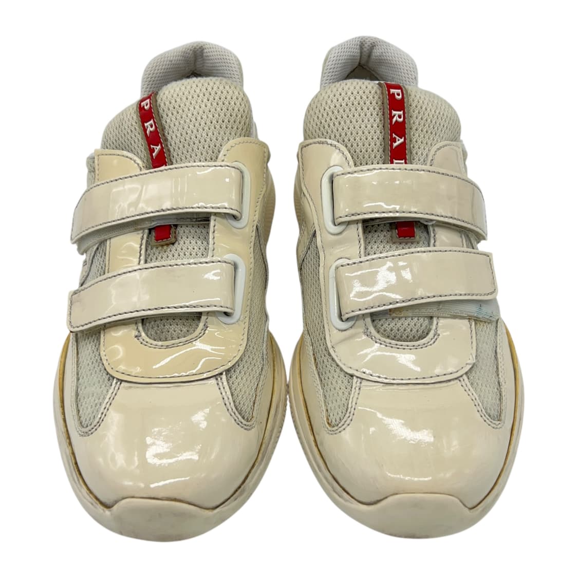 245 Vtg 프라다 아메리카 컵 벨크로 스니커즈 크림 (EU37.5) 상품이미지4