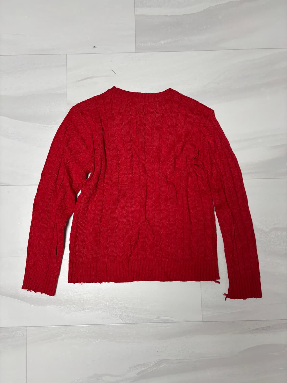 보세 데미지 케이블 니트 상품이미지2