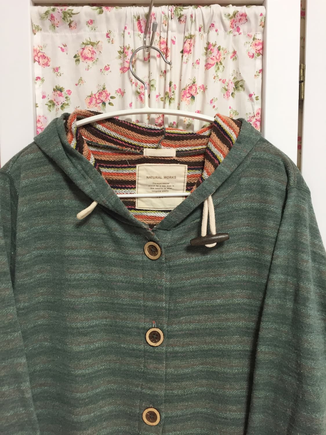 빈티지 히피모리걸 그린 후드집업 상품이미지3