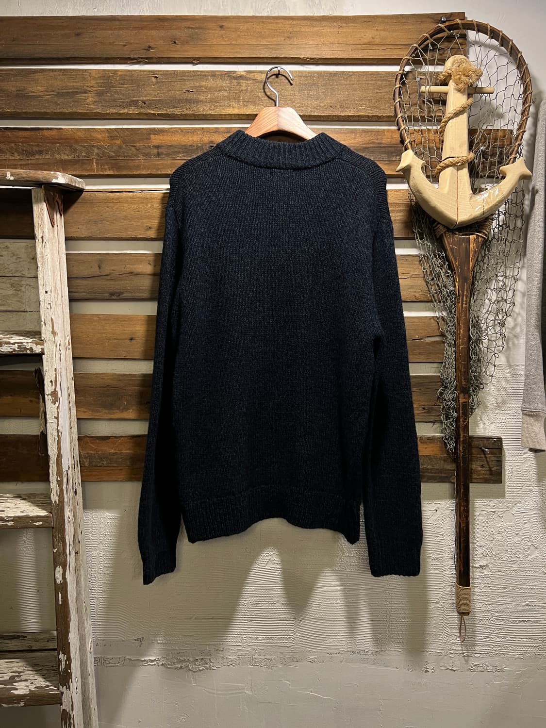 [M]엘엘빈 USA 헨리넥 다크크린 램스울 니트 상품이미지7