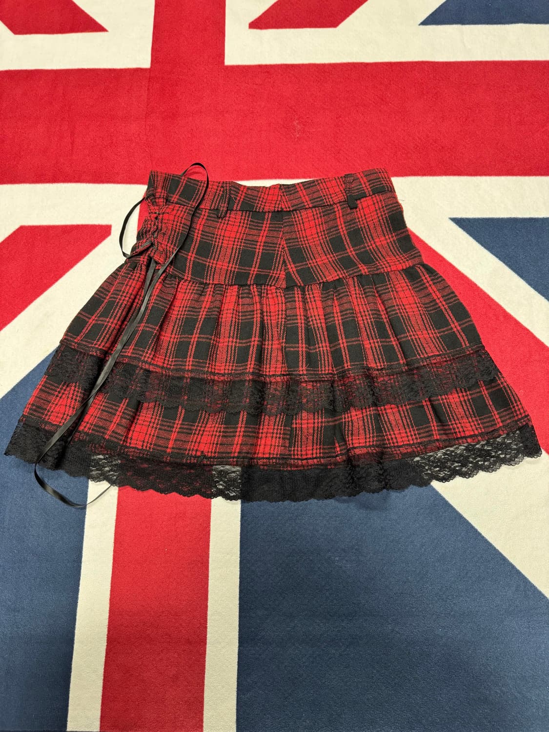 펑크 코르셋 체크스커트 상품이미지1