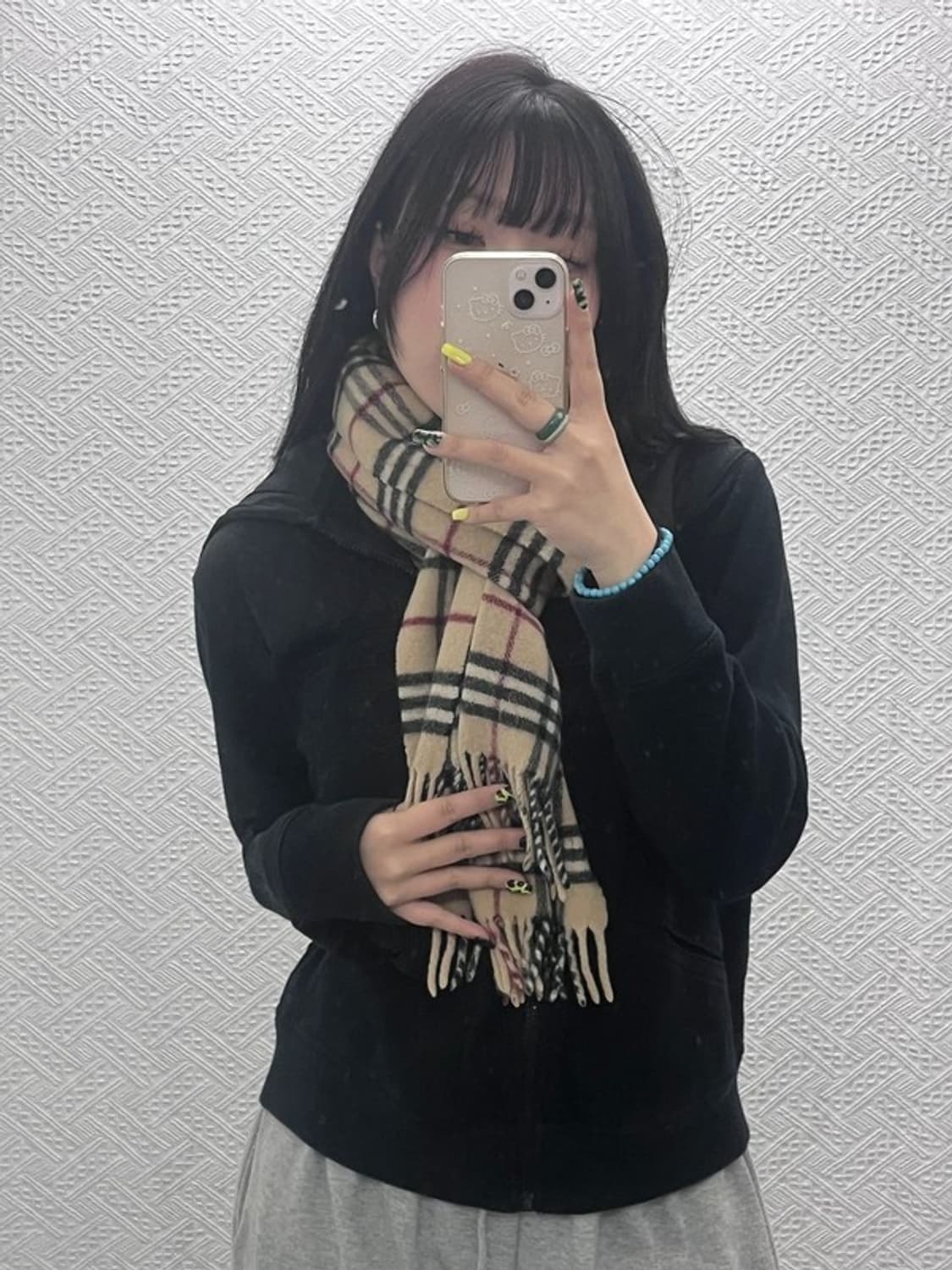 버버리 빈티지 램스울 노바체크 목도리 C07555 상품이미지1