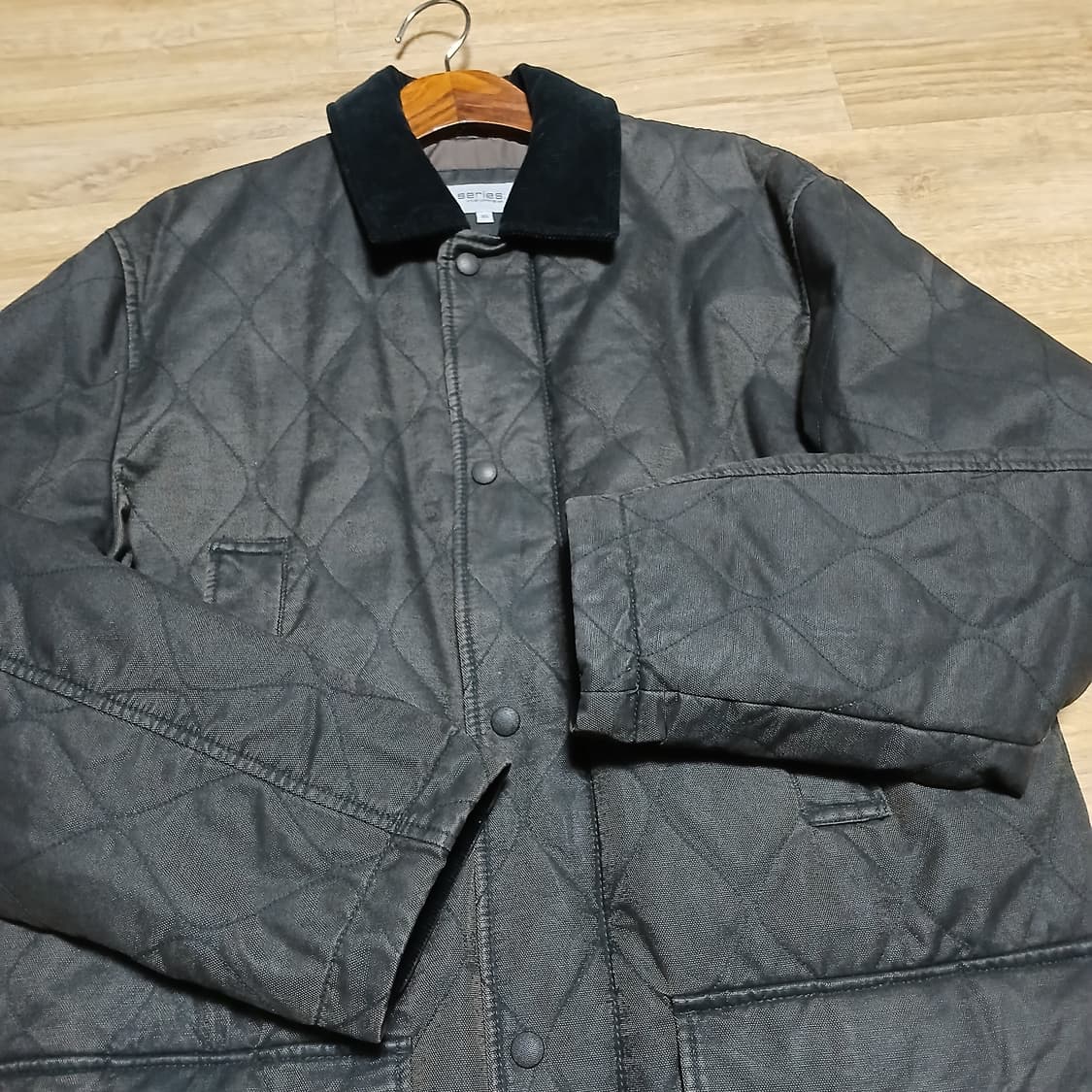 series 시리즈 피그먼트 코팅 퀄팅 코트 자켓 점퍼 상품이미지6