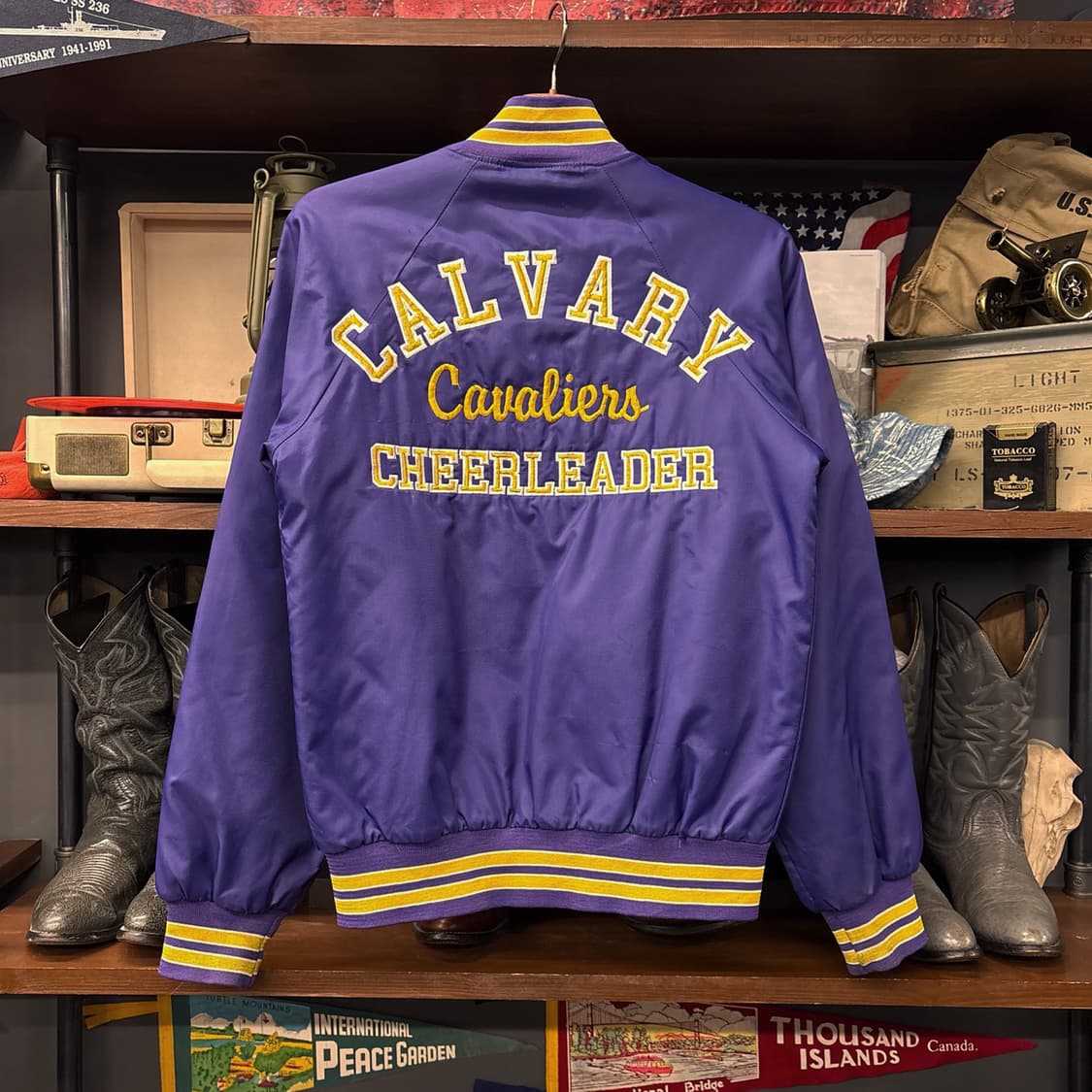 90s 하트웰 하이틴 스펠아웃 레터링 사틴 바시티 자켓 N781 상품이미지2