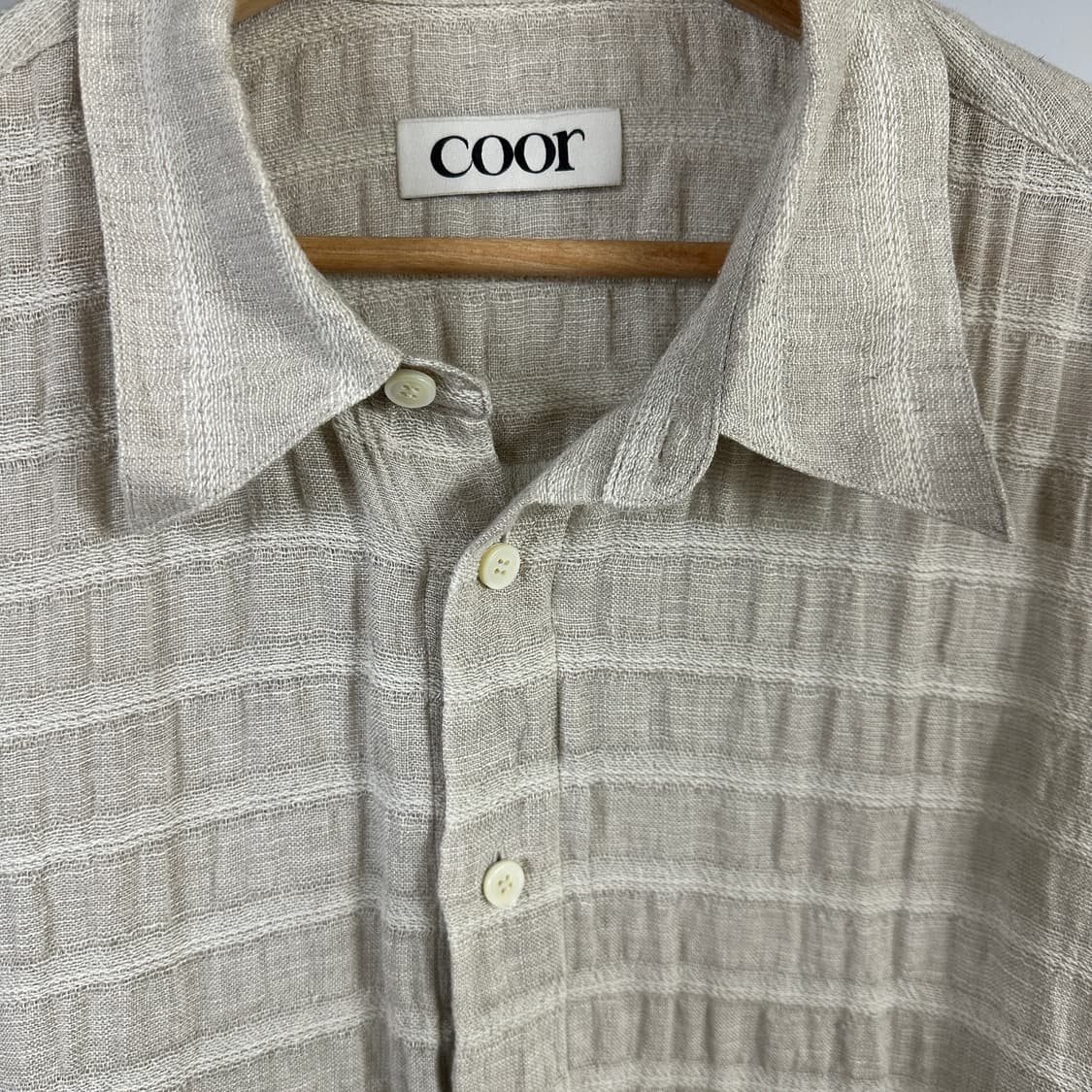 쿠어 스트라이프 리넨 블렌디드 릴렉스 셔츠 상품이미지2