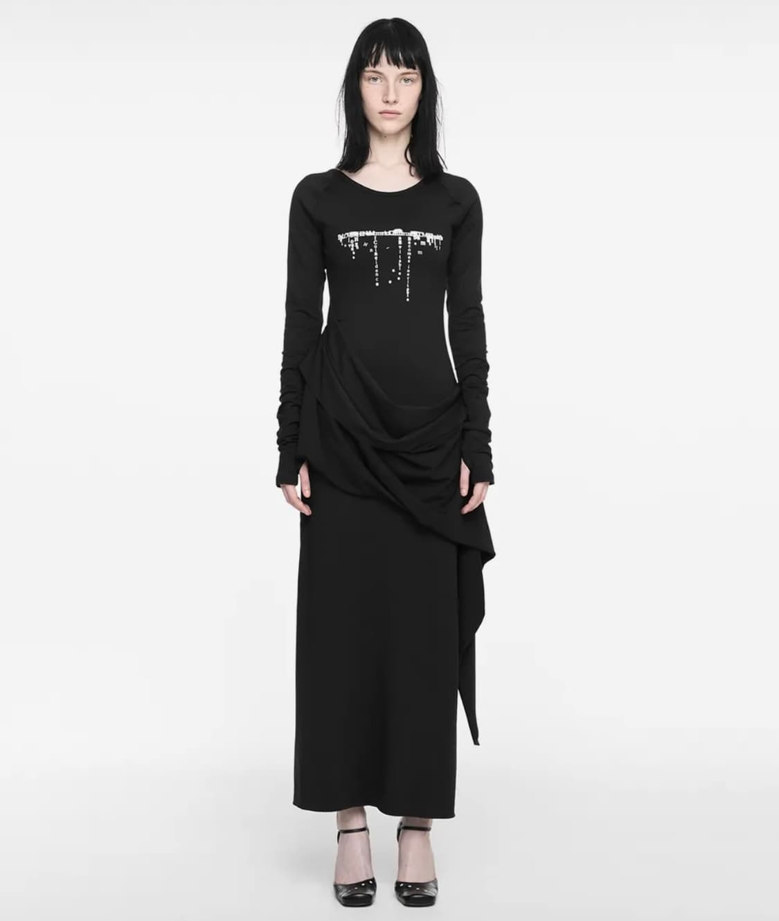 나체 DROP MAXI DRESS BLACK 상품이미지1