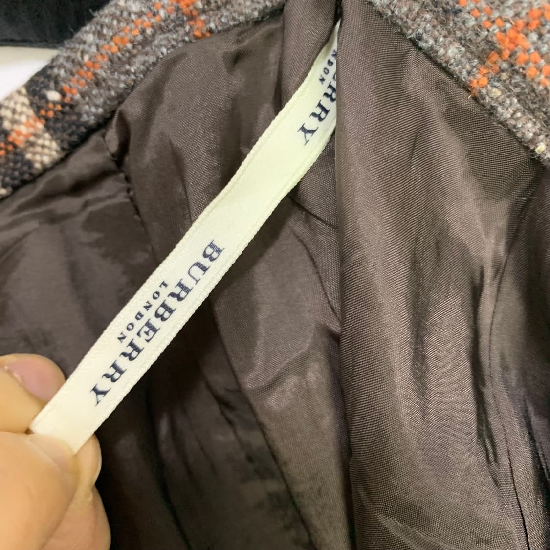 버버리 체크 패턴 울 벨트 빈티지 스커트 26-27인치 상품이미지6