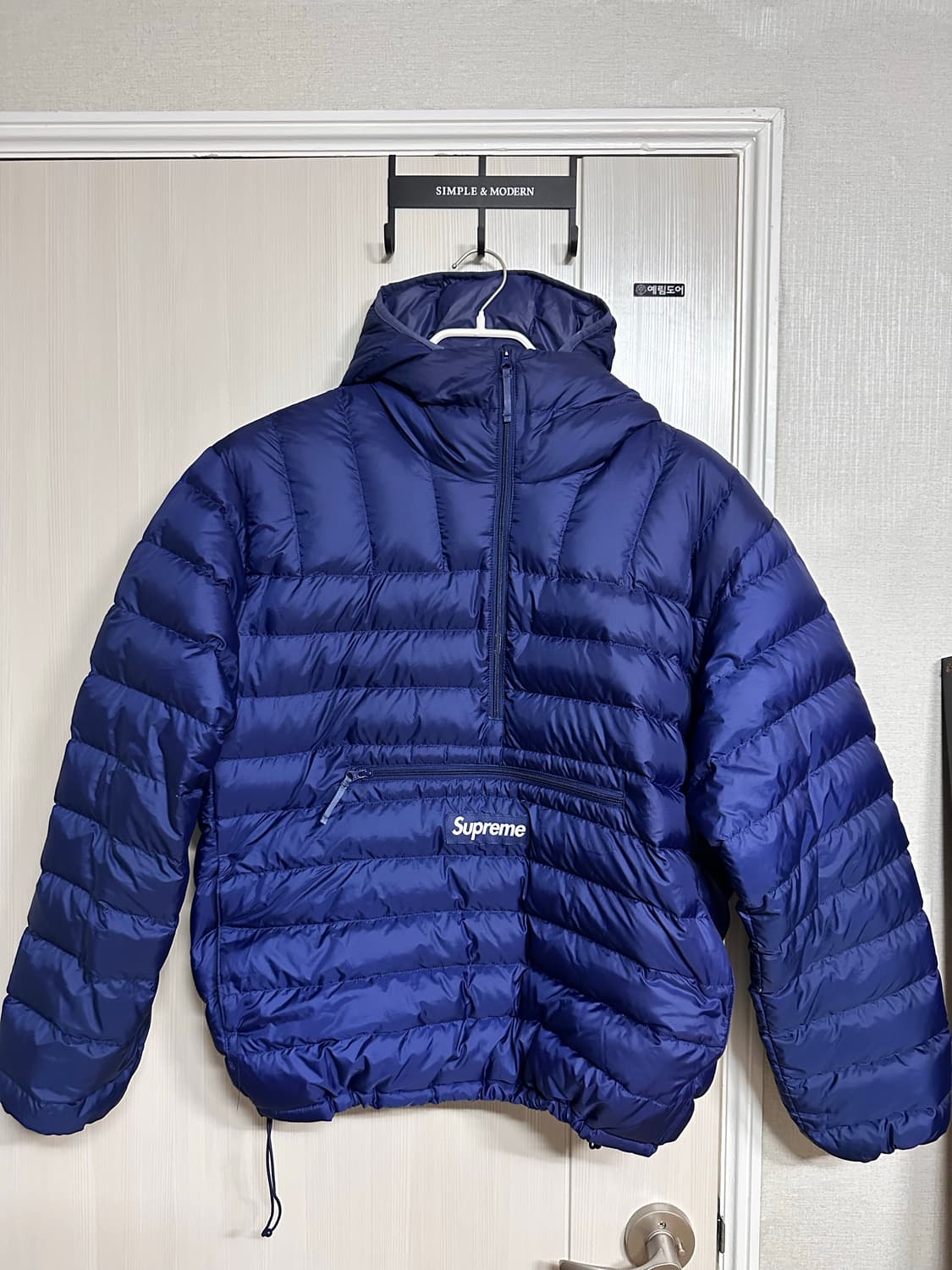 슈프림 마이크로다운 네이비 m 상품이미지2