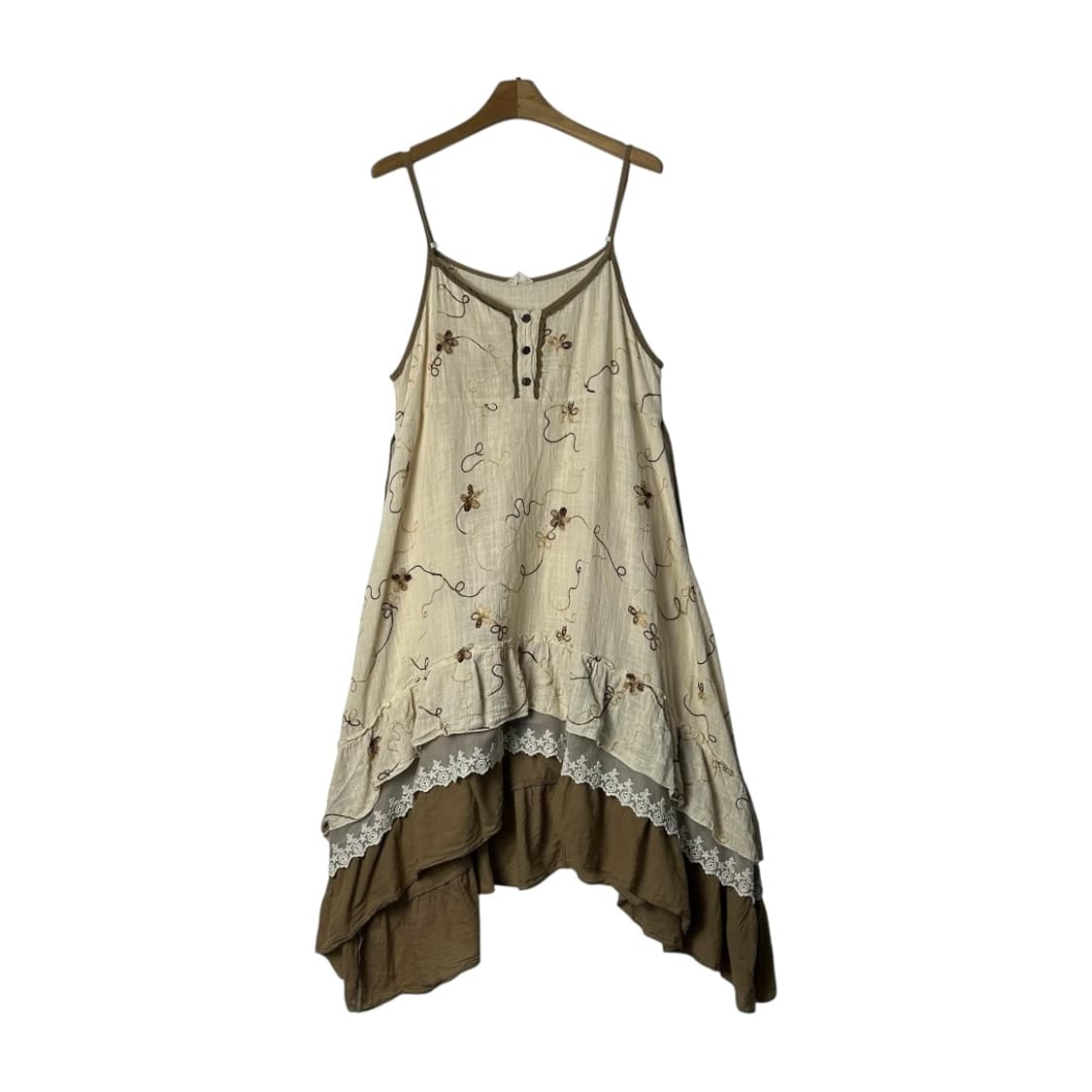 [JPN] 빈티지 히피 모리걸 그라데이션 초코나무 원피스 상품이미지1