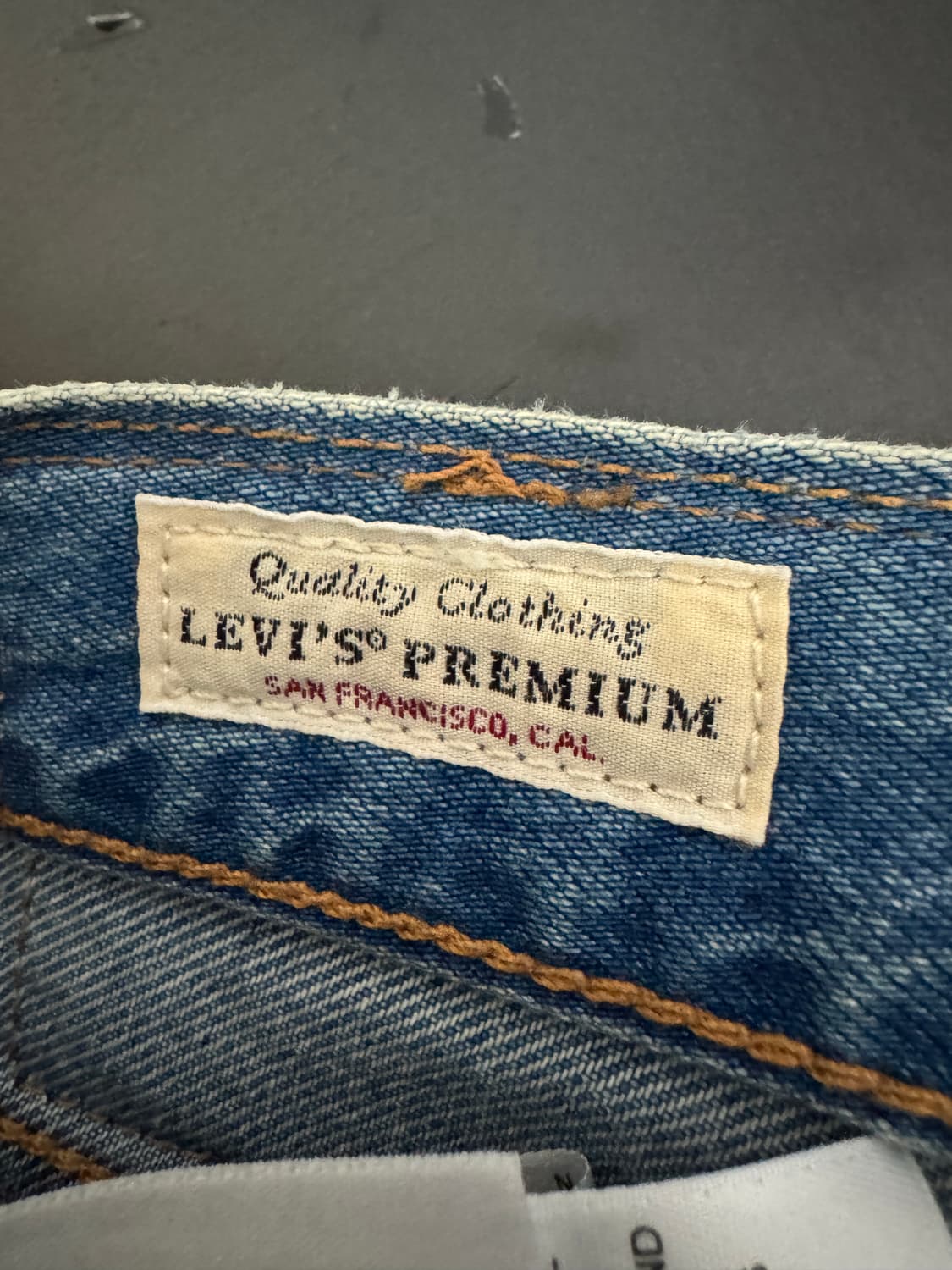 프리미엄 리바이스 501 워싱 버튼 데님팬츠 상품이미지4