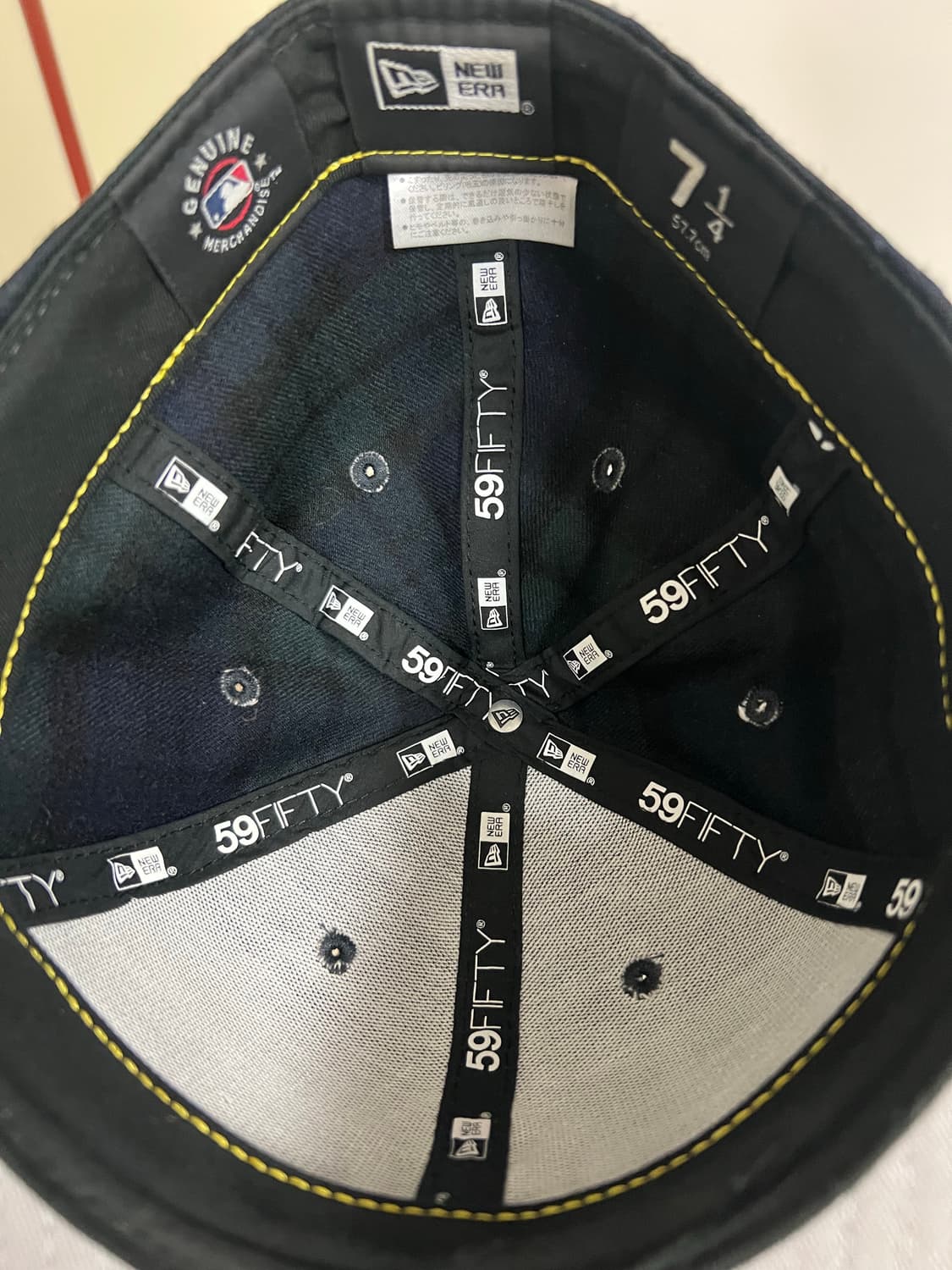 뉴에라 59FIFTY 파워드 바이 고로 나카츠가와 블랙워치 네이비 캡 상품이미지3