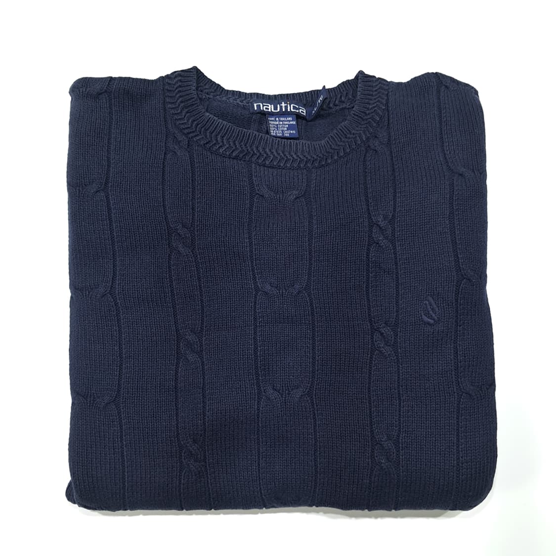 CL139 노티카 90s 네이비 버티컬 케이블 크루넥 니트 상품이미지7
