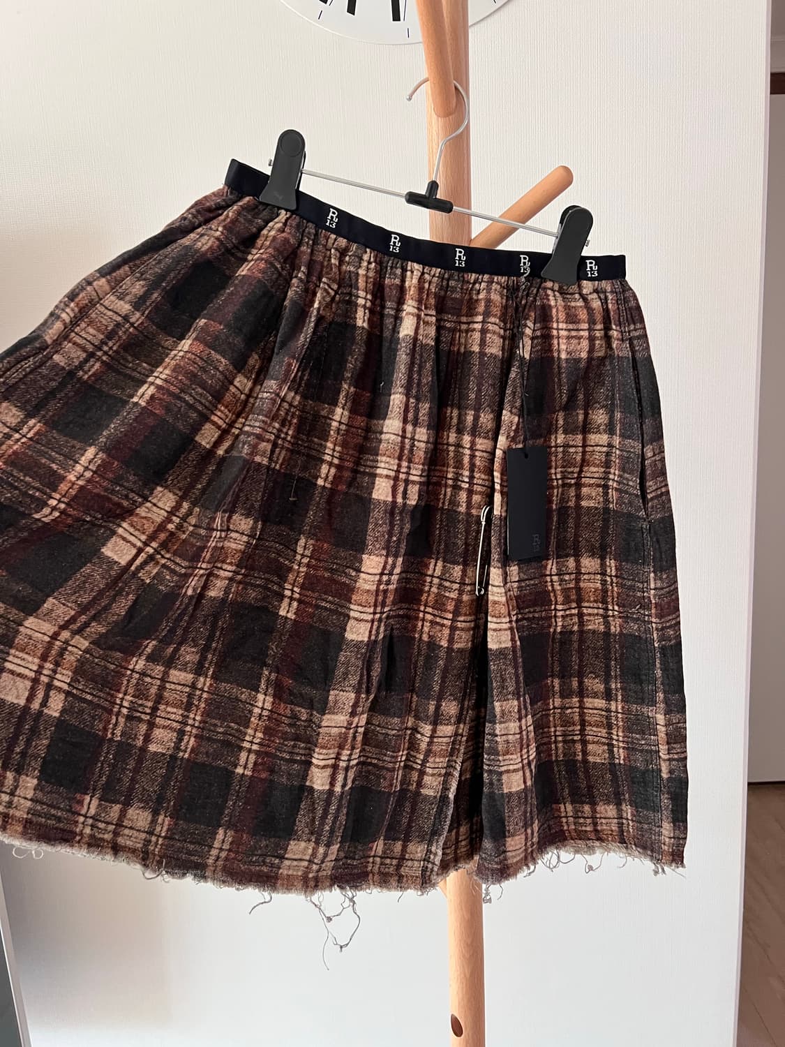 R13 체크 스커트 25fw 상품이미지2