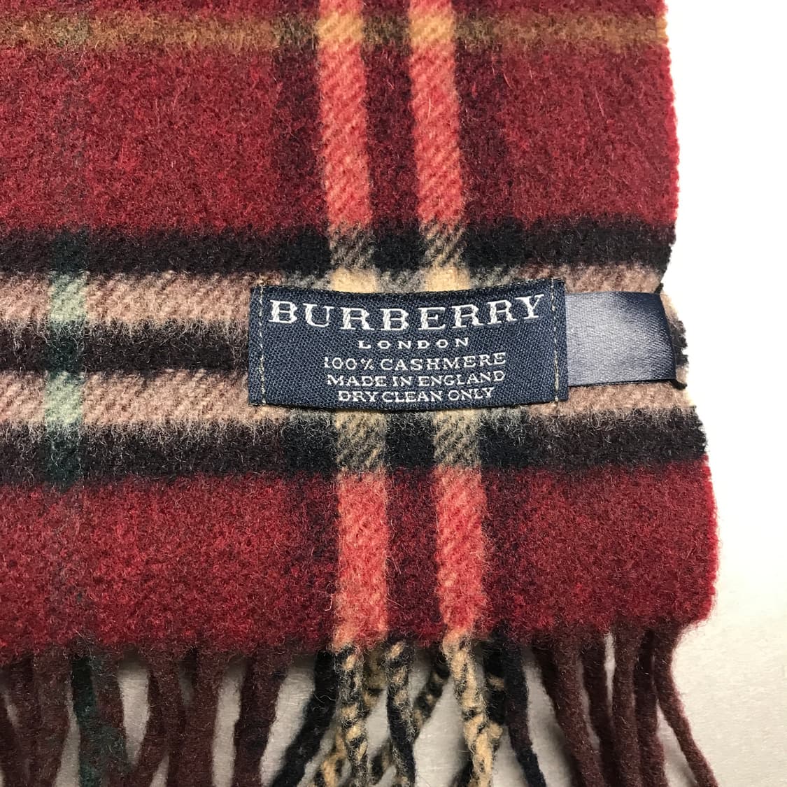 버버리 정품 캐시미어 머플러 레드 상품이미지4