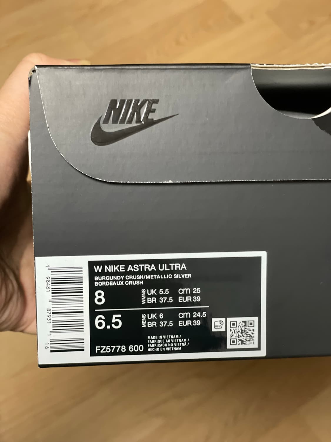 [250] 나이키 아스트라 울트라 버건디 크러쉬(✨새상품) 상품이미지3