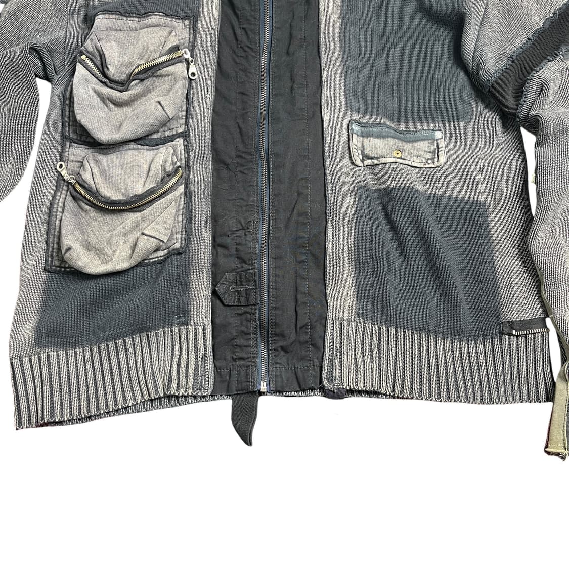 멀티 포켓 카고 니트 집업 상품이미지6