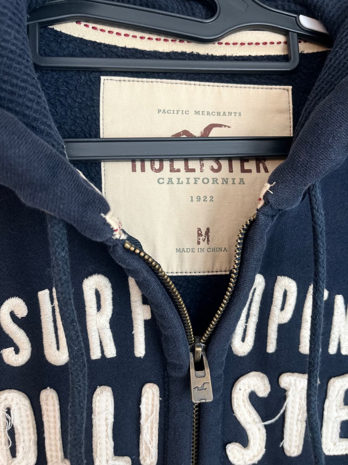 홀리스터 스펠 로고 후드집업 네이비 [M] 상품이미지4