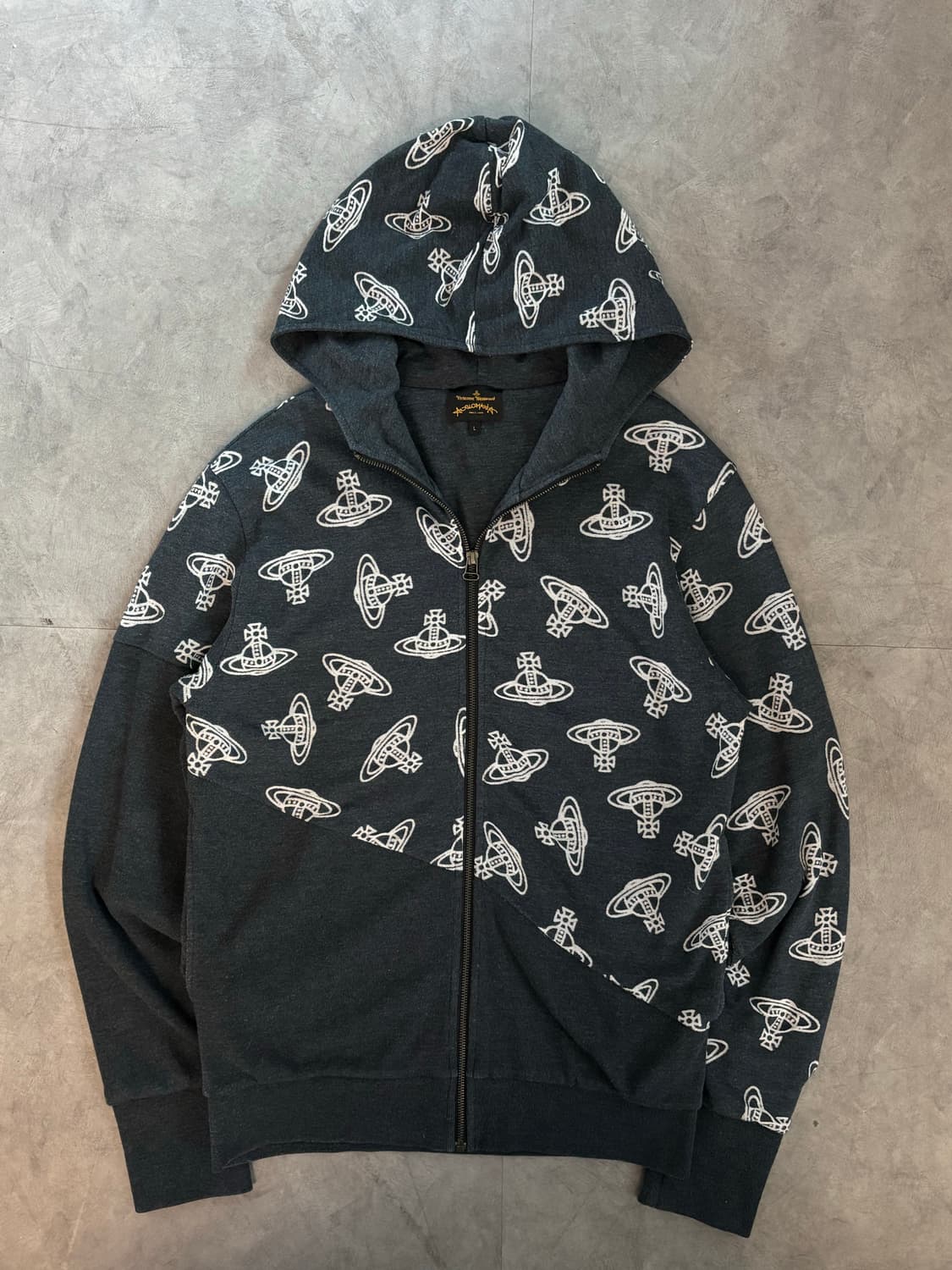 Vivienne Westwood 비비안웨스트우드 네이비 로고 후드 집업 상품이미지4