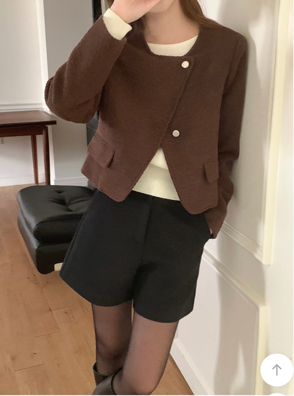 메리어라운드 ofm 베이커 울 노턱 팬츠 반바지 상품이미지3