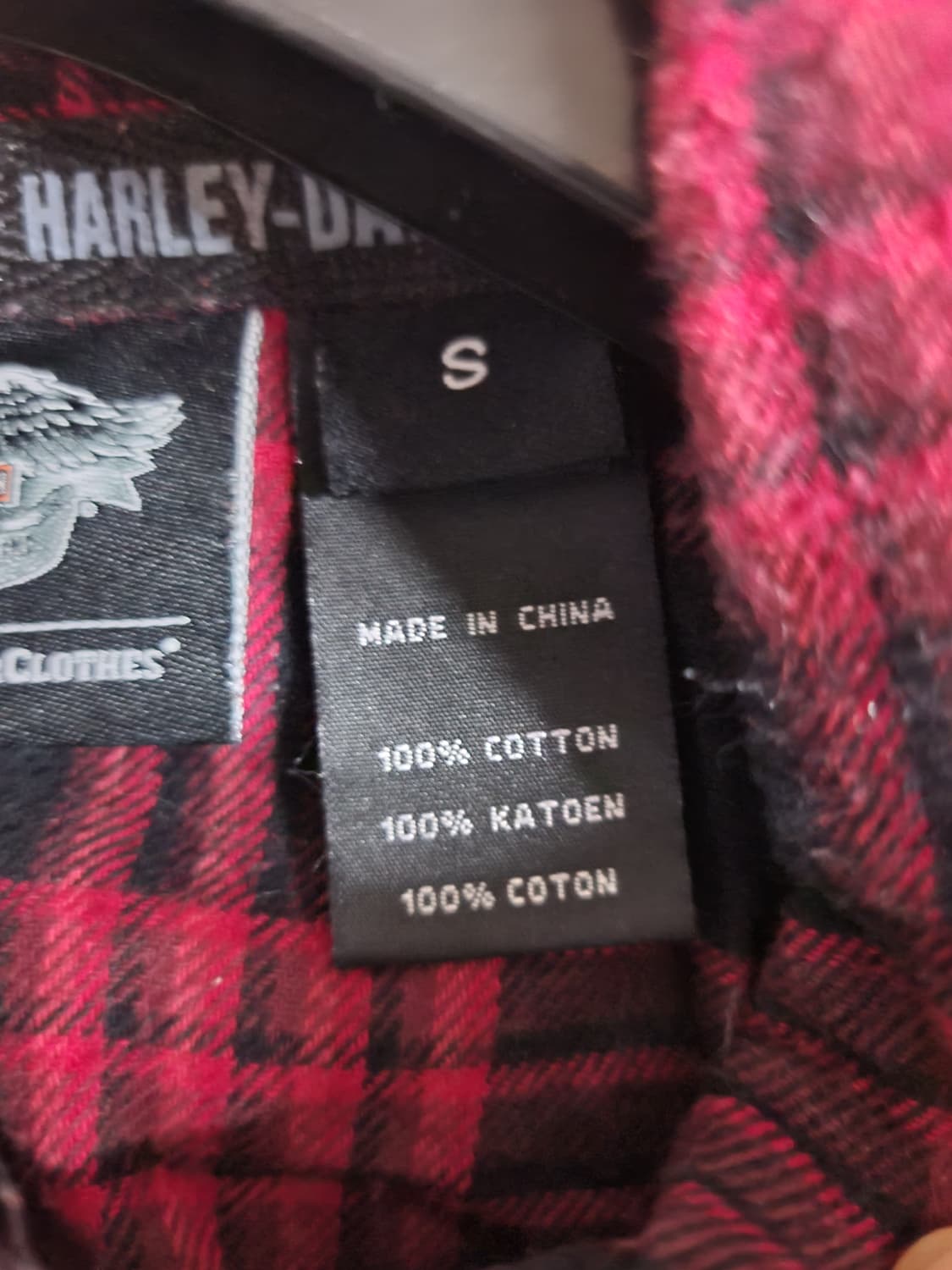 할리데이비슨 레드 체크 셔츠(실m) 상품이미지5