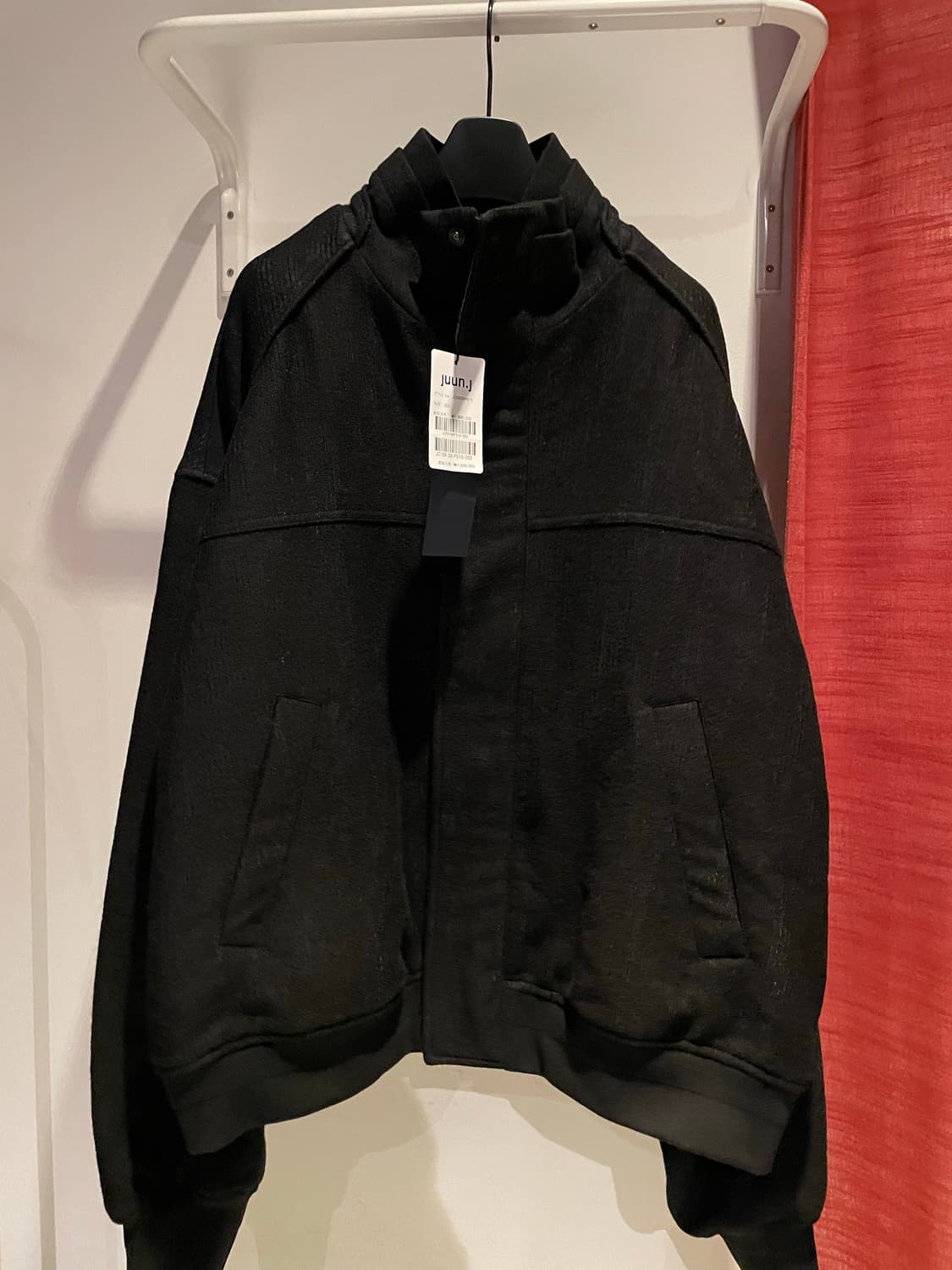 52사이즈 택달린 새상품, 준지 25fw 자카드패턴 스탠칼라 패딩 블루종 상품이미지1