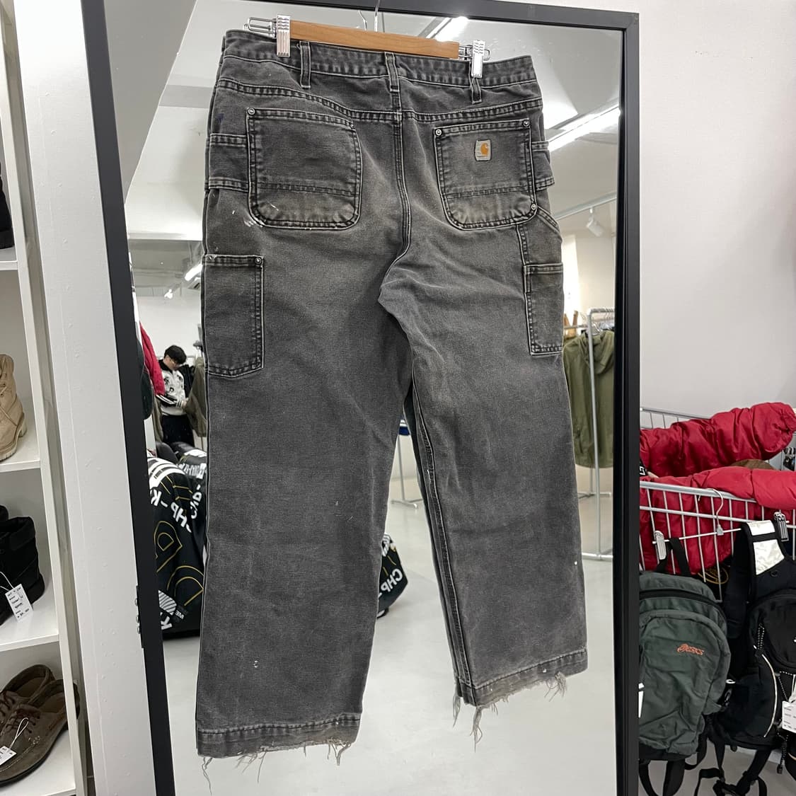 칼하트 OG 더블니 하드 페이딩 덕캔버스 카펜터 워크팬츠 상품이미지3