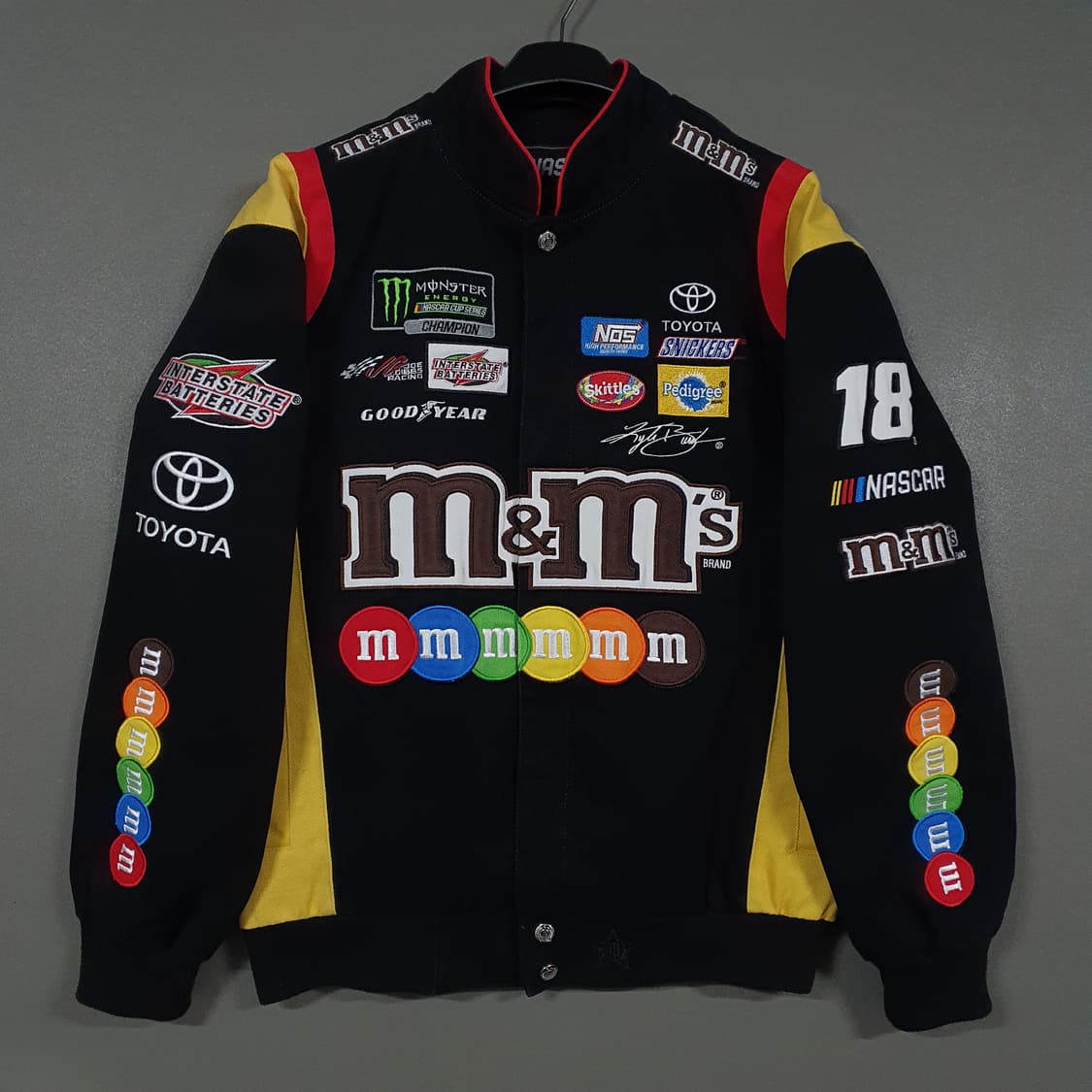 실측 L) 제프헤밀턴 나스카 m&m 도요타 몬스터 패치 코튼 레이싱 자켓 상품이미지2