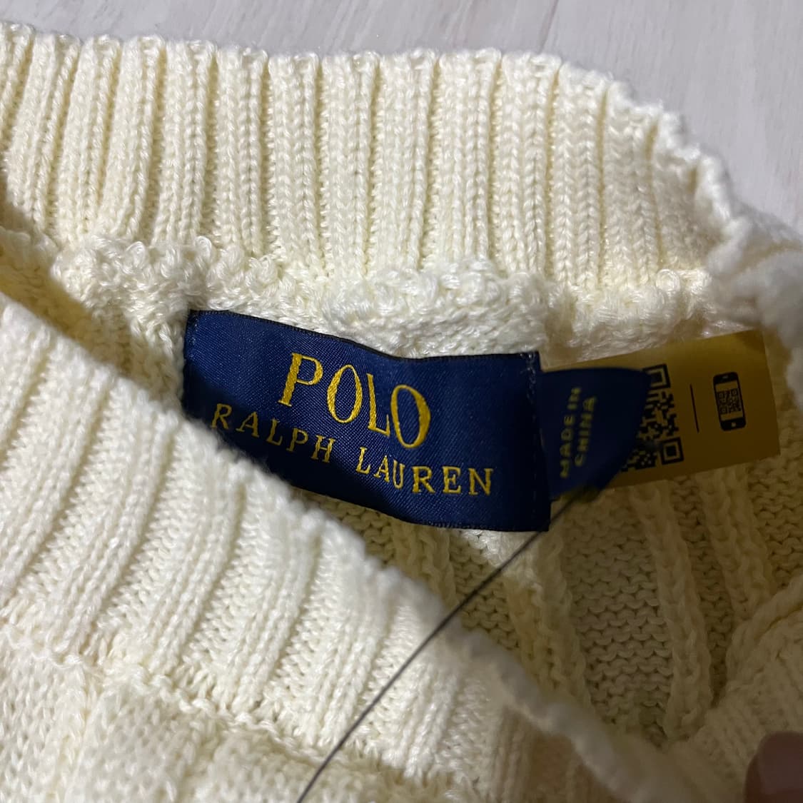 Polo . 폴로랄프로렌 옐로우 케이블니트 (새상품) 상품이미지5