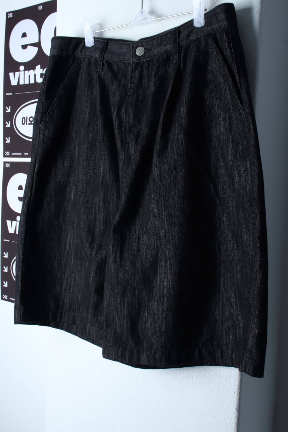(L-XL) 어널러코드 반바지 팬츠 버뮤다 데님 흑청 스트릿-P9940 상품이미지1