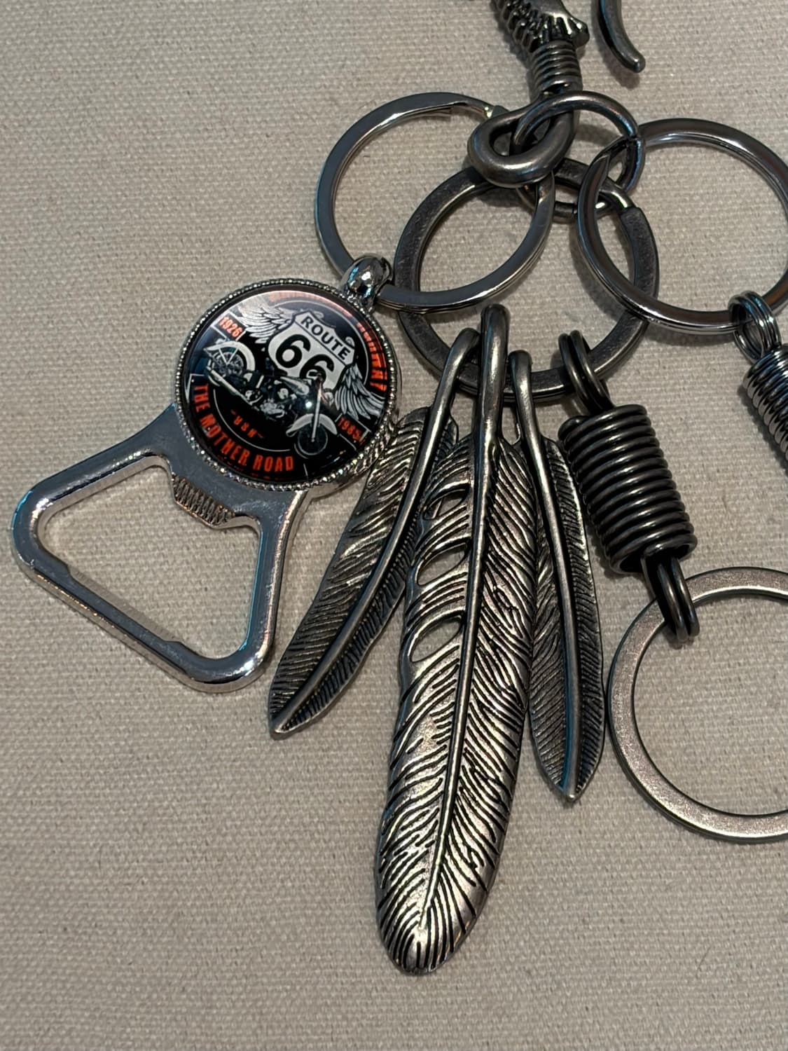 Route 66 빈티지 멀티 참 키링 상품이미지3