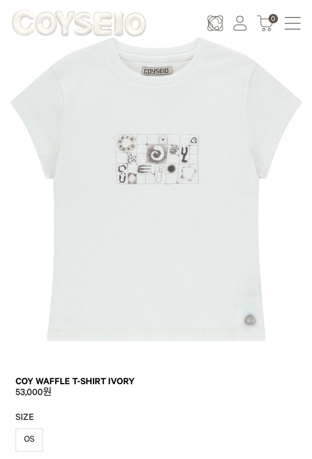 Coyseio coy waffle t-shirt 상품이미지1