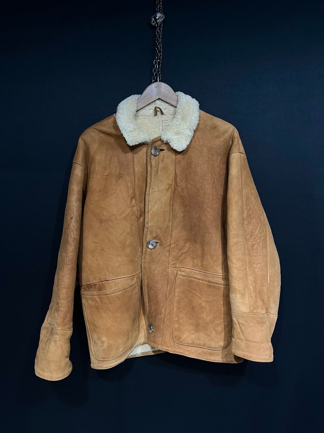 유럽 스웨이드 양털 무스탕 자켓 상품이미지1