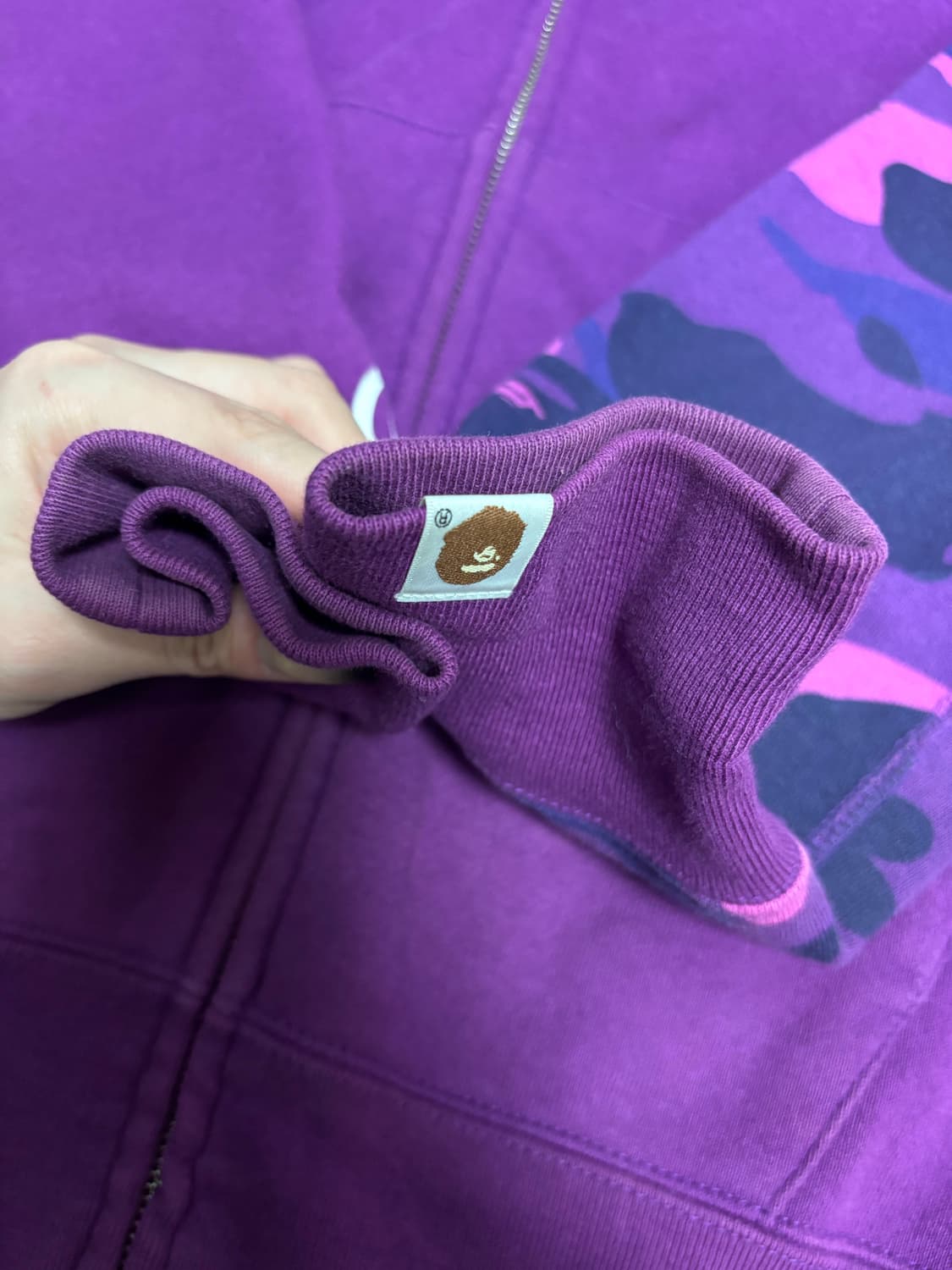 베이프 퍼플 샤크 후드집업 L 상품이미지4