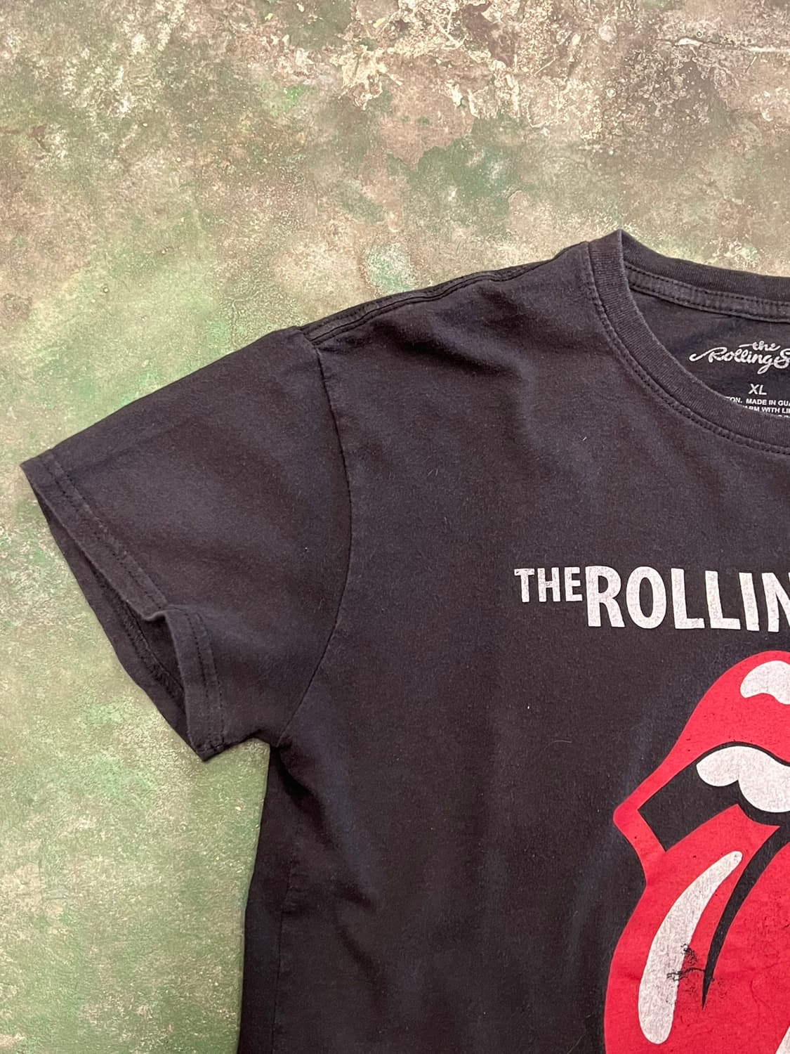 [95] 롤링스톤즈 투어 1975 텅 로고 밴드 반팔 그래픽 티셔츠 상품이미지5