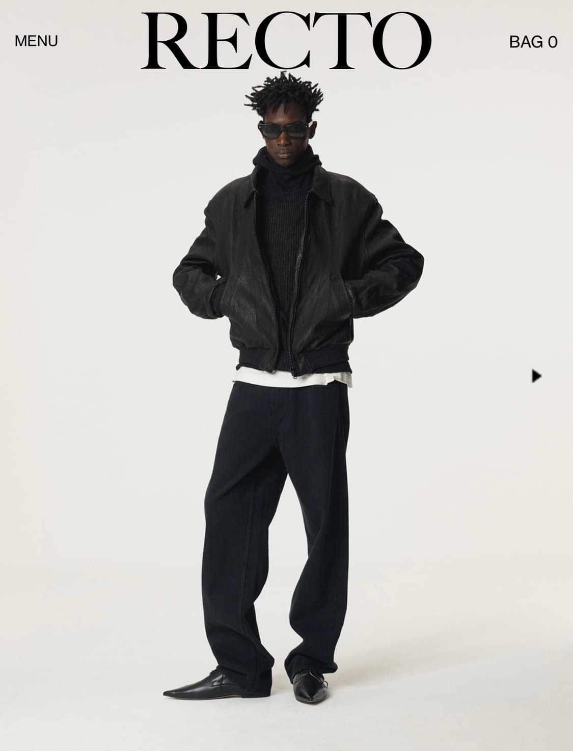 렉토 벤 크링클 레더 점퍼 가죽 자켓 블랙 상품이미지3