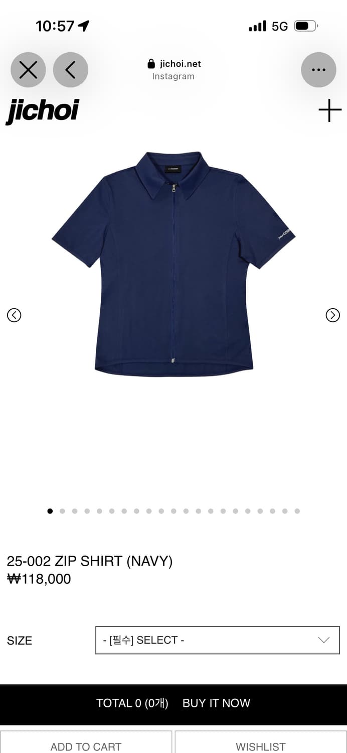 지초이 컴포트 25-002 ZIP SHIRT navy 상품이미지1