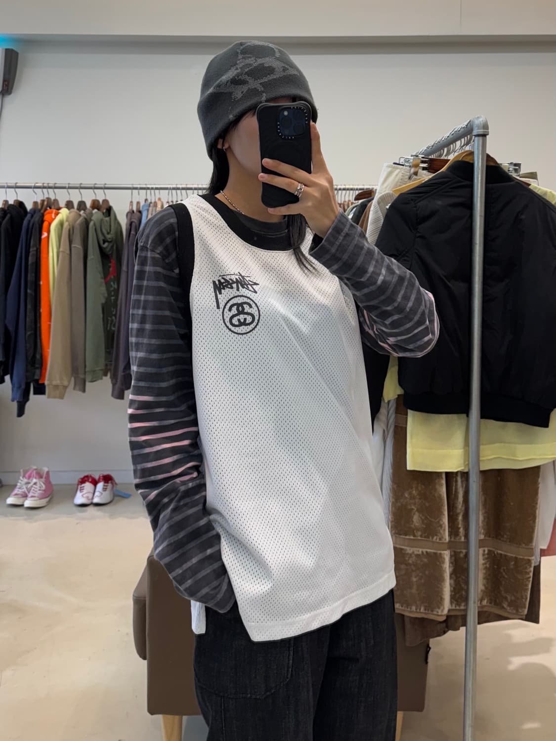 스투시 ss링크 스탁 로고 메쉬 슬리브리스 상품이미지6