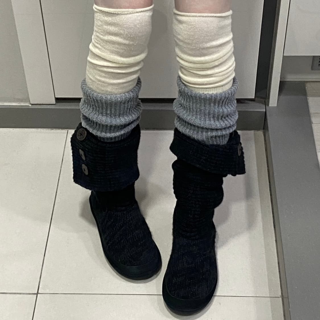 스케쳐스 블랙 니트 카디 부츠 / 빈티지 어그 카디 상품이미지3