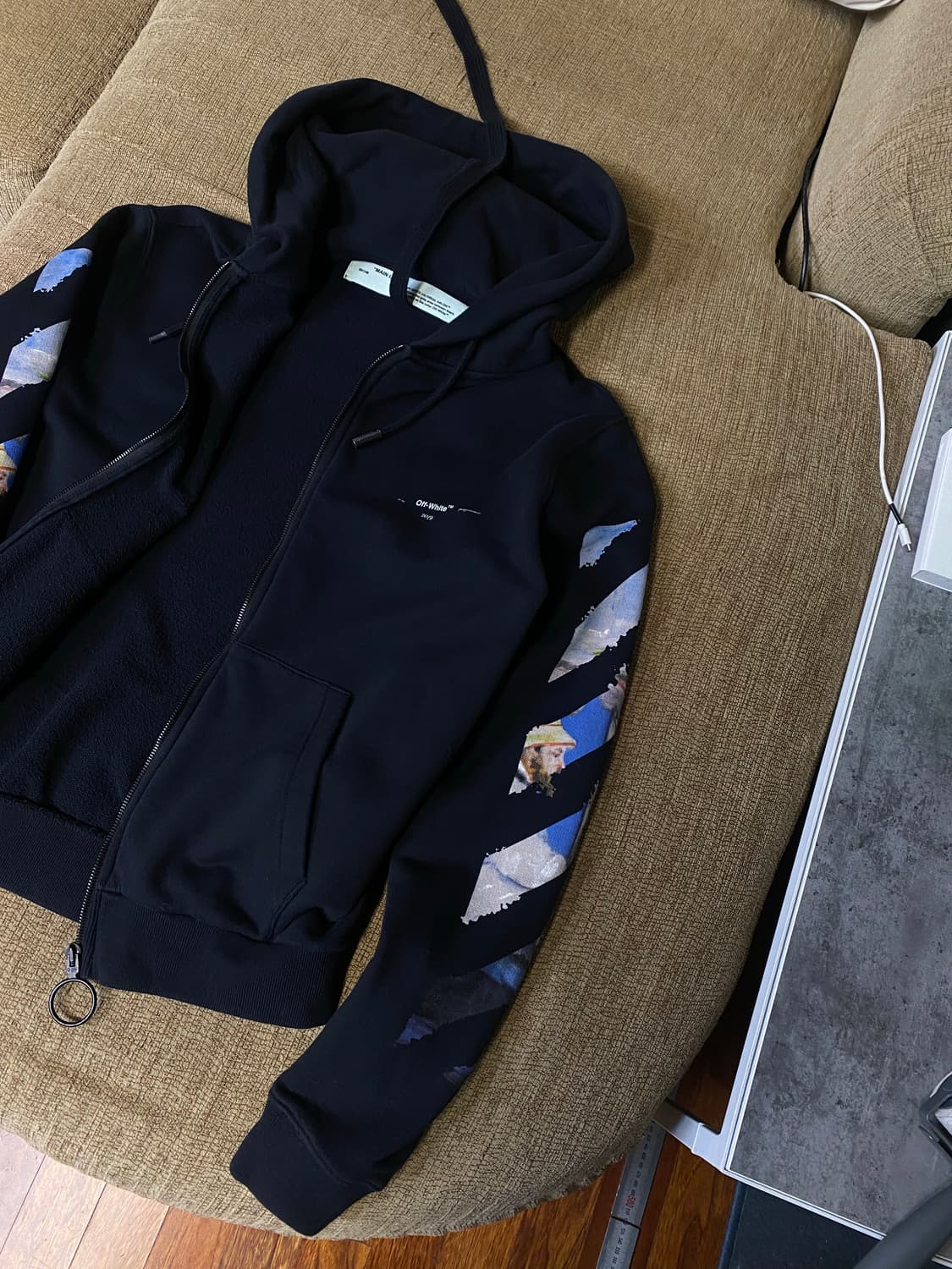 오프화이트 모네 유화 애로우 후드집업 ㅡ 95사이즈 상품이미지6