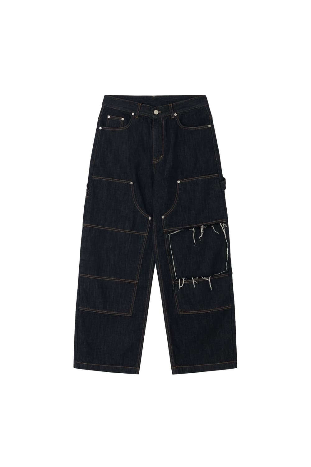 [1] 신더 인디고 커팅니 팬츠 상품이미지1