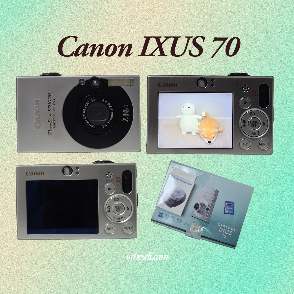 (강민경 아이브 은채) 캐논 ixus70블랙 미품급 풀박스!! 상품이미지2