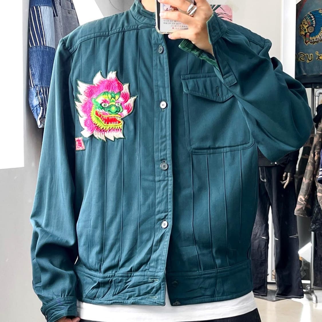간사이 야마모토 90‘s 아카이브 해태 엠브로이드 자켓 상품이미지2