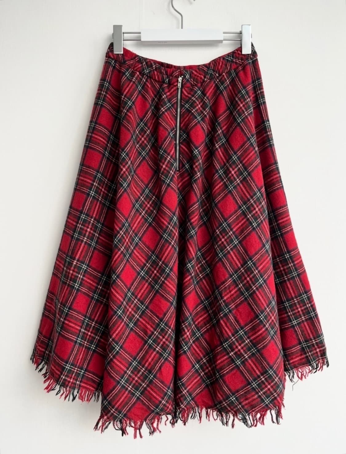 Olive des olive 레드 체크 롱 스커트 상품이미지5