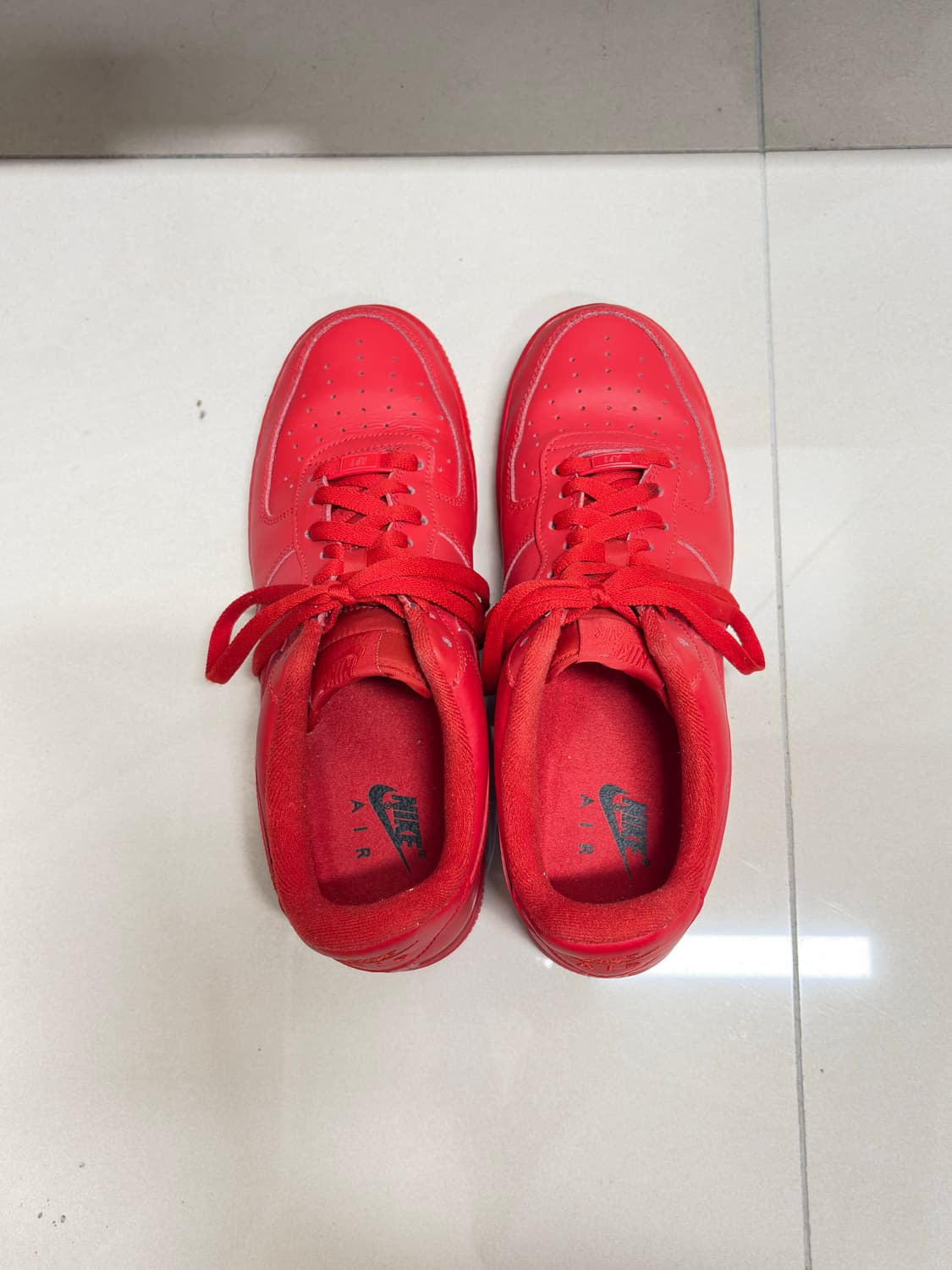 나이키 에어포스원 07 LV8 로우 트리플 레드 [280] 상품이미지5