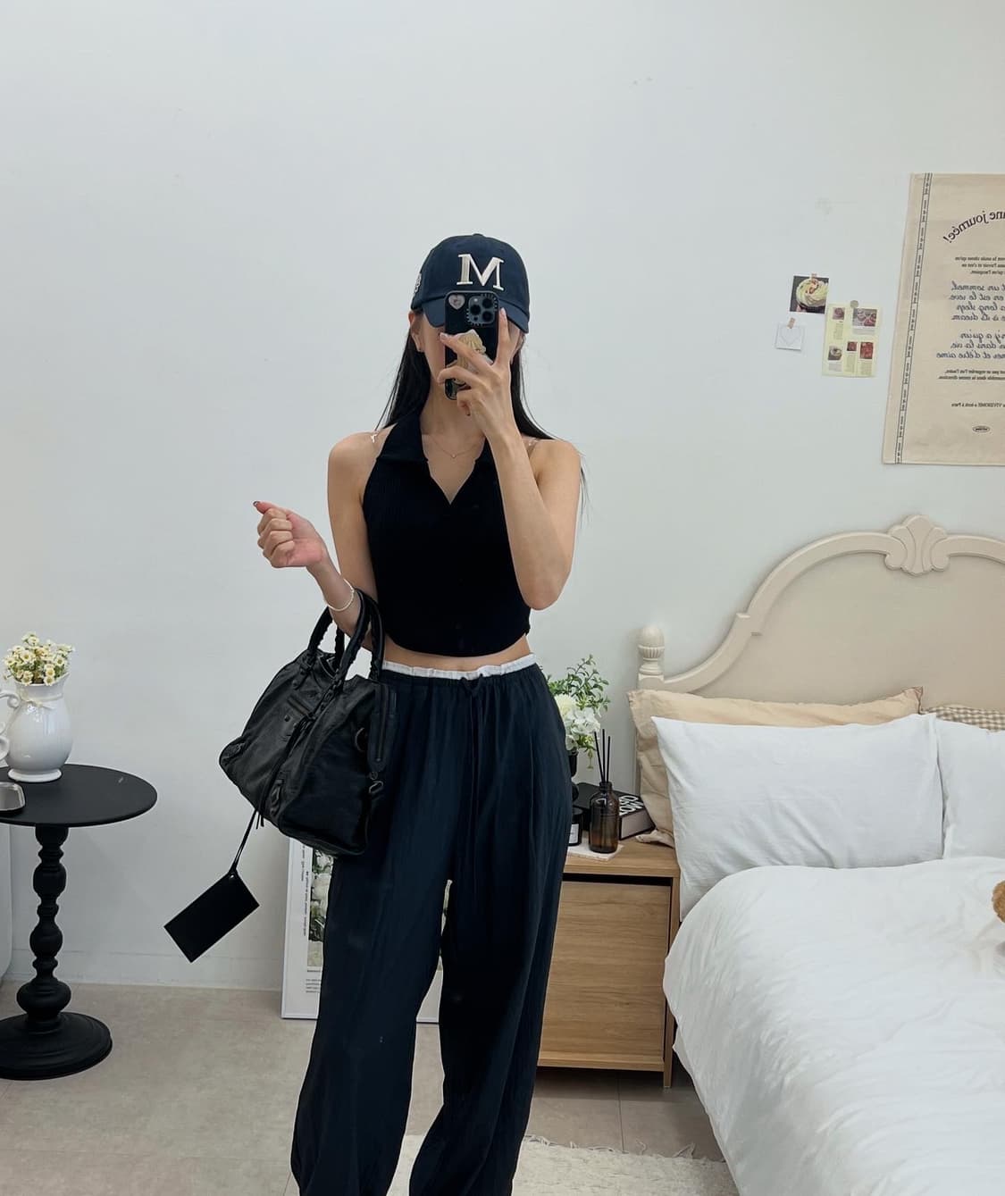 [A 정품] 발렌시아가 시티 모터백 미디움 블랙 상품이미지9