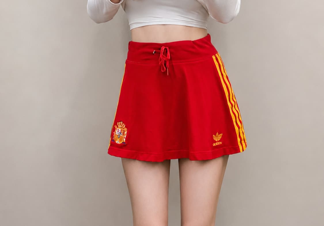S 희귀템) 아디다스 스페인 국대 블록코어 y2k 빈티지 미니스커트 상품이미지1