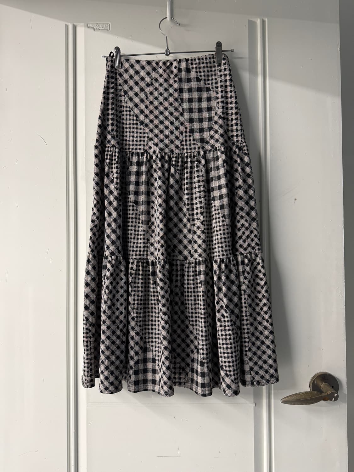 일본빈티지 체크 패치워크 롱스커트  상품이미지9