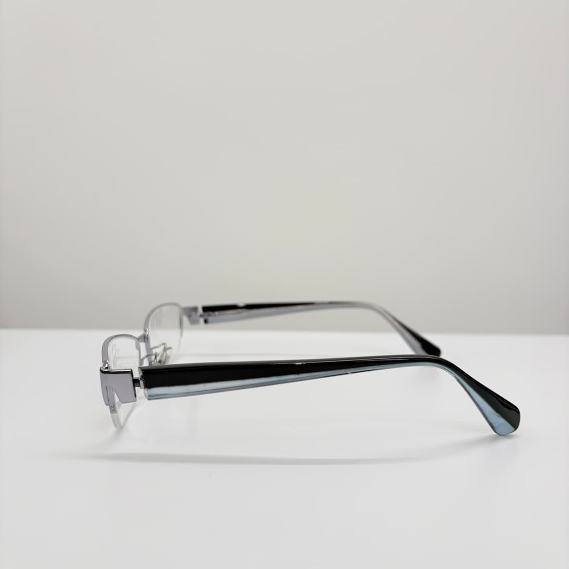 KISHMOTO 실버 반무테 빈티지안경 상품이미지4