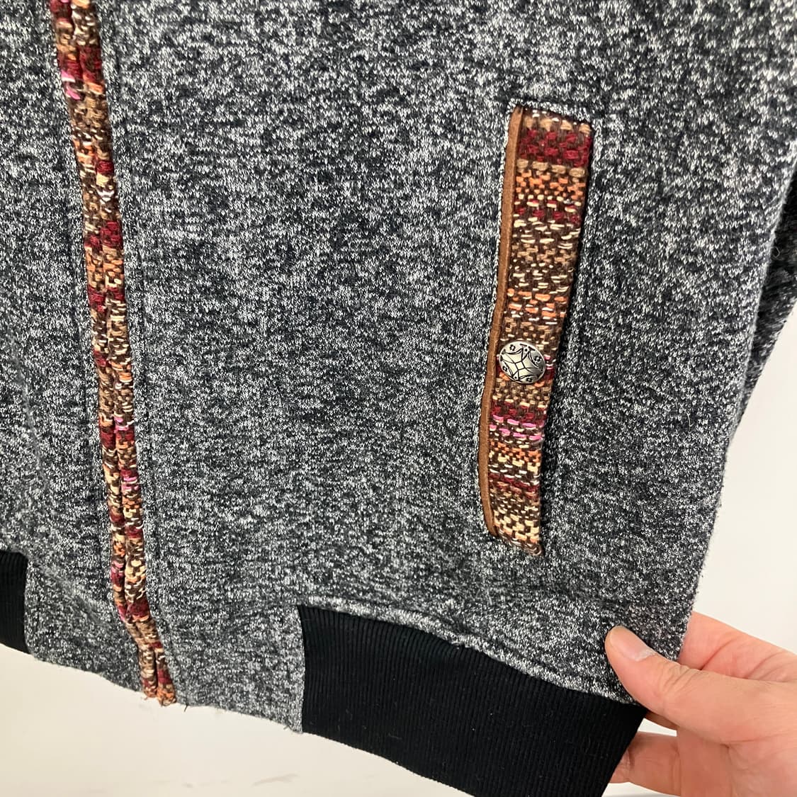 빈티지 히피 그레이 보카시 후드 집업 상품이미지5