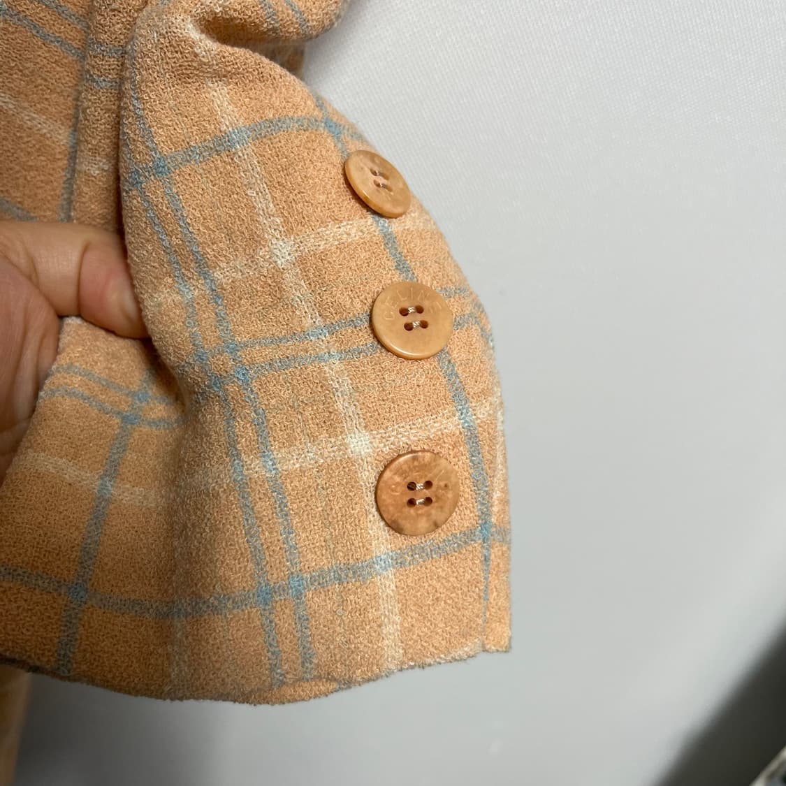 셀린느 빈티지 체크 울 자켓 상품이미지6